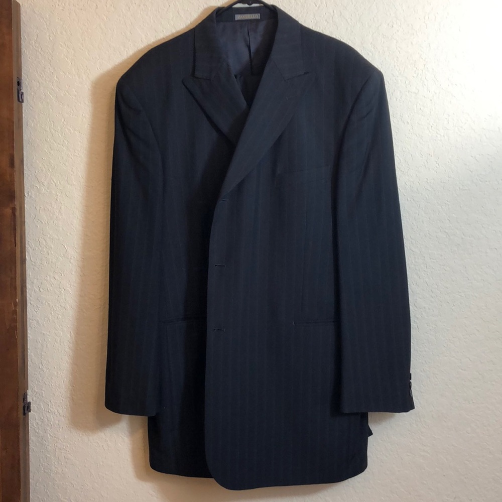 Men’s 42 long suit Zandello pinstripe